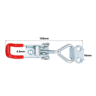 Harfington Uxcell Toggle Latch Clamp 150Kg 330lbs Capacity Pull Action Adjustable Latch GH-4001 2pcs