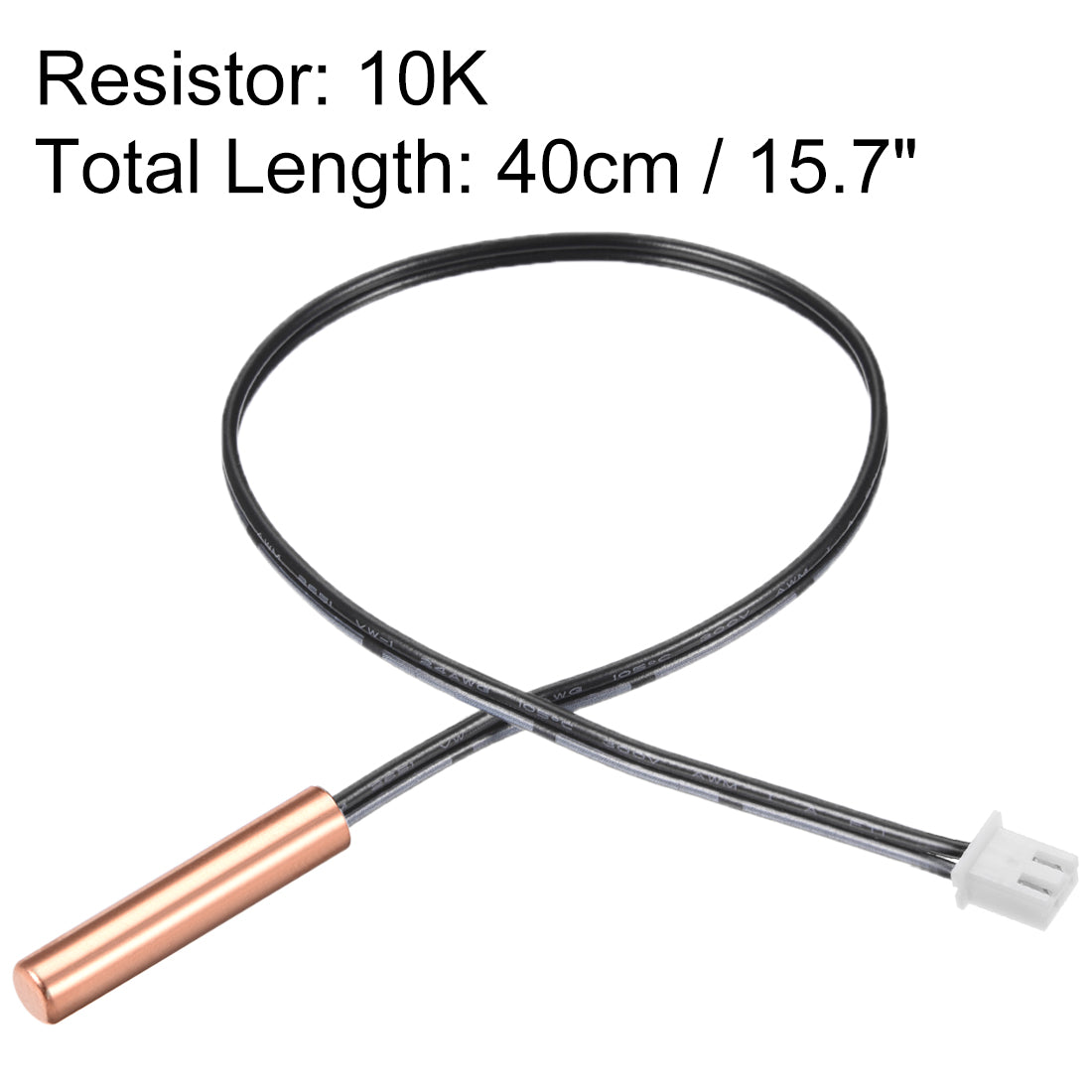 uxcell Uxcell 5 Pcs 10K NTC Thermistor Probe 15.7 Inch Sensitive Temperature Sensor Kit for Air Conditioner