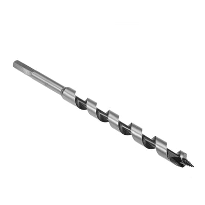 Harfington Uxcell Auger Drill Bit Wood Hex Shank 14mm Cutting Dia High Carbon Steel for Electric Bench Drill Woodworking Carpentry