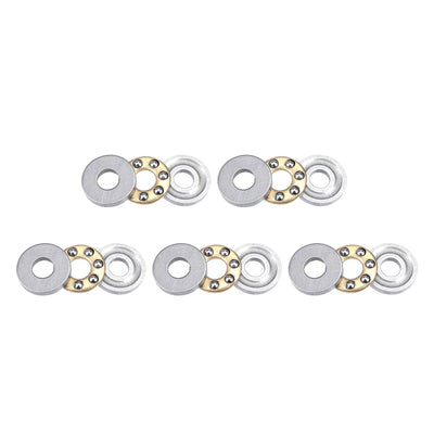 Harfington Uxcell Thrust Ball Bearings Chrome Steel One-Way Rolling Direction Brass