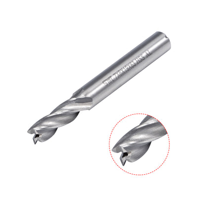 Harfington Uxcell 8mm Shank 7mm x 19mm Straight Flat Nose End Mill Cutter CNC Router Bits 4 Flute