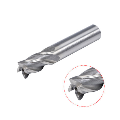 Harfington Uxcell 16mm Shank 16mm x 32mm Straight Flat Nose End Mill Cutter CNC Router Bits 4 Flute