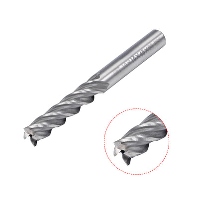 Harfington Uxcell 10mm Shank 10mm x 45mm Straight Flat Nose End Mill Cutter CNC Router Bits 4 Flute