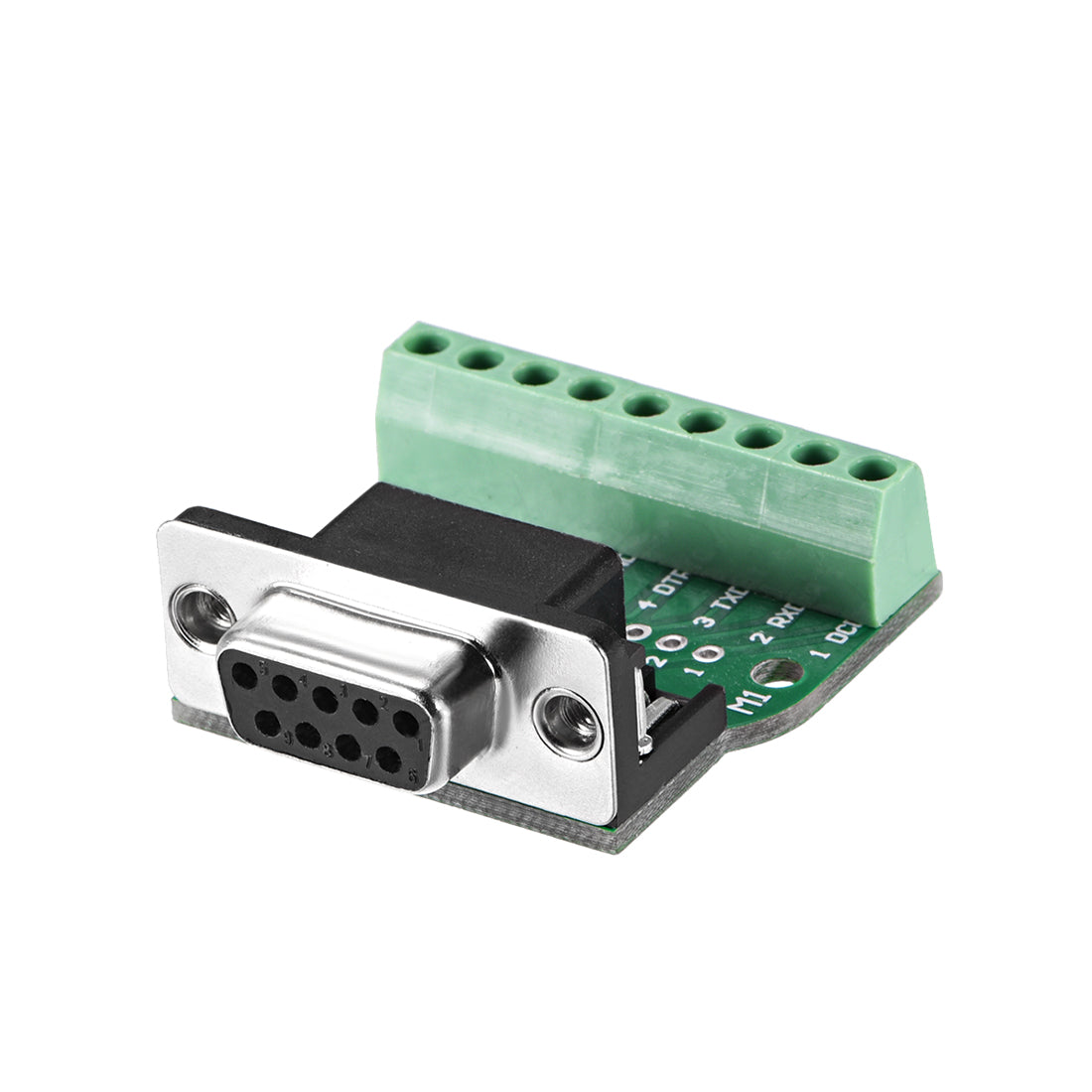 uxcell Uxcell D-sub DB9 Breakout Board Connector 9 Pin 2 Row Female RS232 Serial Port Solderless Terminal Block Adapter