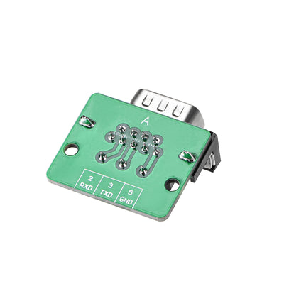 Harfington Uxcell D-sub DB9 Breakout Board Connector 9 Pin 2 Row Male Port Solderless Terminal Block Adapter