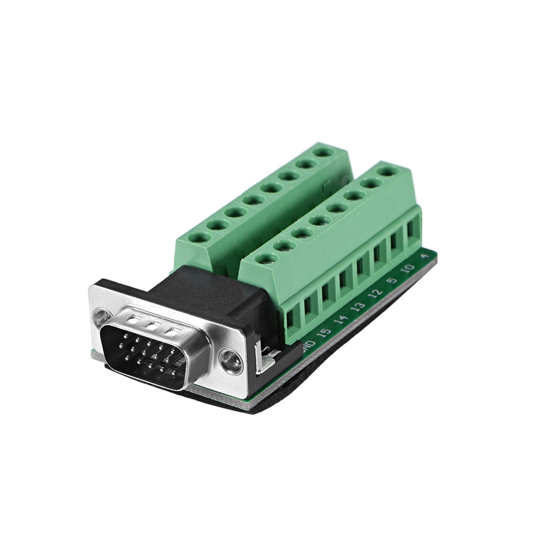uxcell Uxcell D-sub DB15 Breakout Board Connector 15 Pin 3-row Male Port Solderless Terminal Block Adapter
