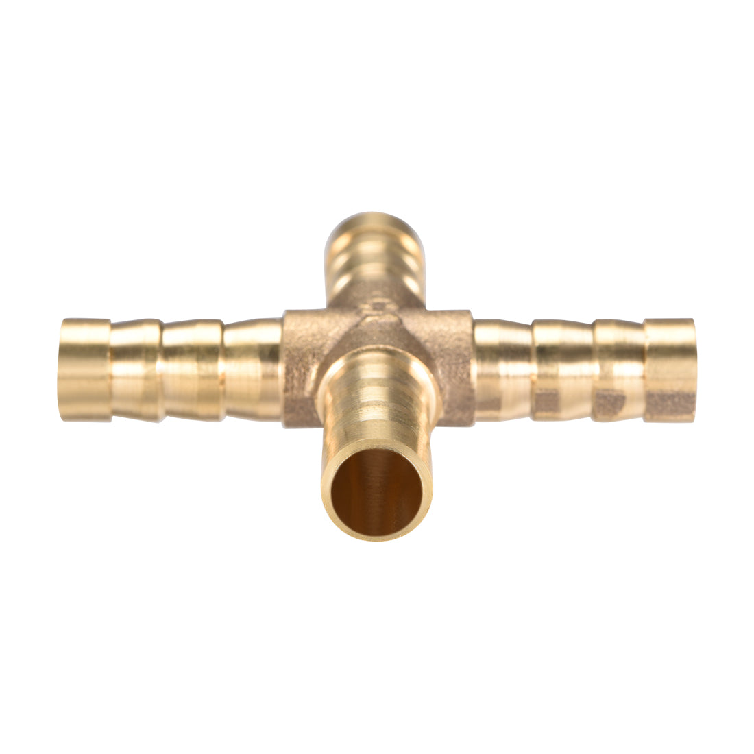 Uxcell Uxcell 8mm or 5/16" ID Brass Barb Splicer Fitting 4 Ways Brass Cross Barb Fitting