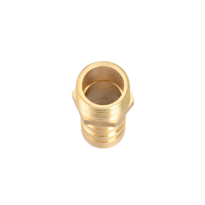 Harfington Uxcell Brass Hose Barb Fitting,Connector,14mm Barb x G3/8 Male Pipe Adapter,5Pcs