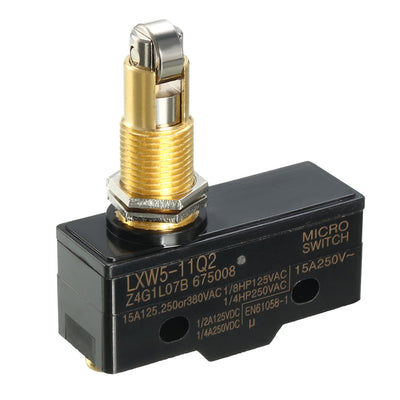 Harfington Uxcell LXW5-11Q2 1NO + 1NC Panel Mount Roller Plunger Miniature Micro Switch