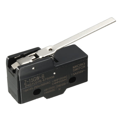 Harfington Uxcell Z-15GW-B 1NO + 1NC Long Hinge Lever Type Miniature Micro Switch