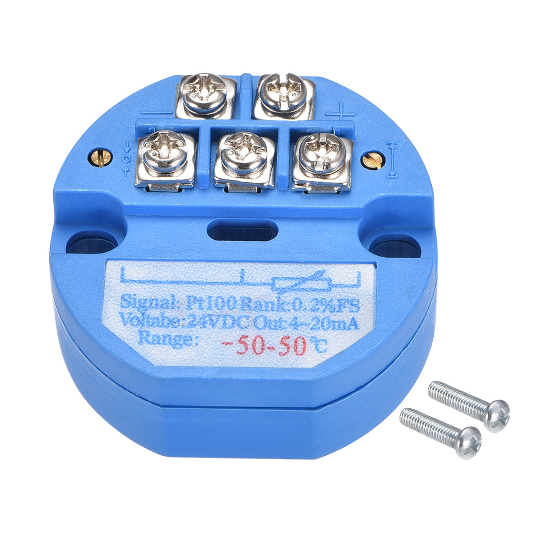 uxcell Uxcell PT100 Temperature Sensor Transmitter 24V DC 4-20mA -50℃ to 50℃