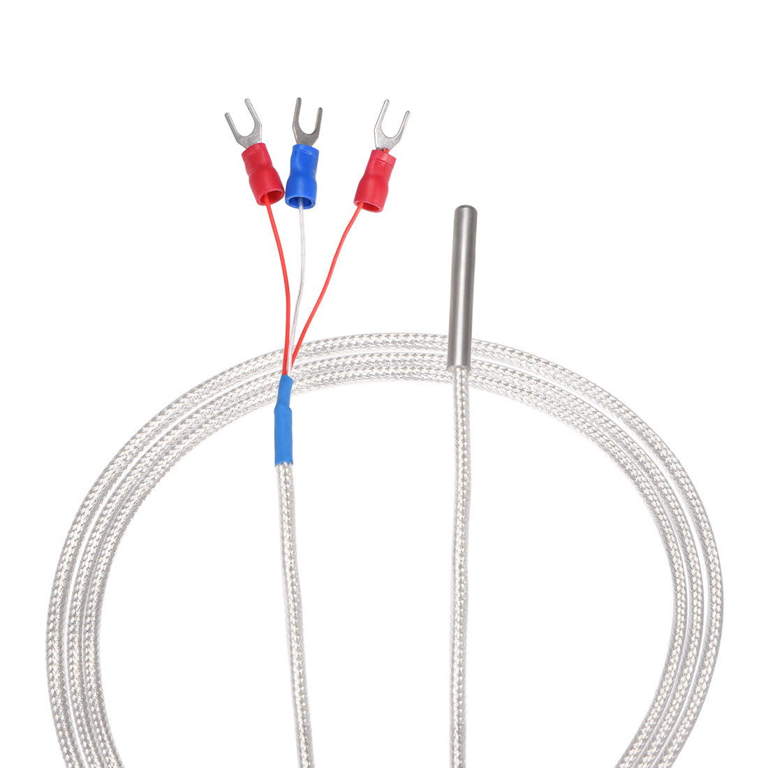 uxcell Uxcell PT100 RTD Temperature Sensor Probe 3 Wires Cable Thermocouple Stainless Steel 300cm(9.8ft) (Temperature Rang:  -50 to 200C)