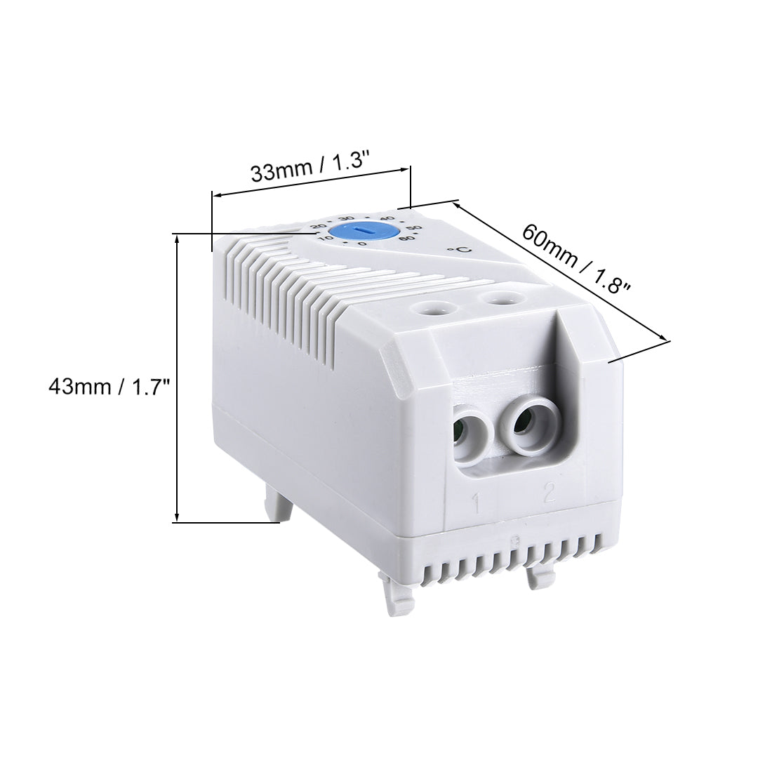 uxcell Uxcell Mechanical Thermostat, KTS011 0-60℃ Adjustable Compact Normally Open(N.O) Temperature Controller Switch