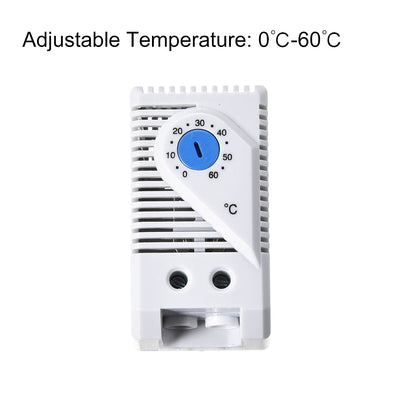 Harfington Uxcell Mechanical Thermostat, KTS011 0-60℃ Adjustable Compact Normally Open(N.O) Temperature Controller Switch