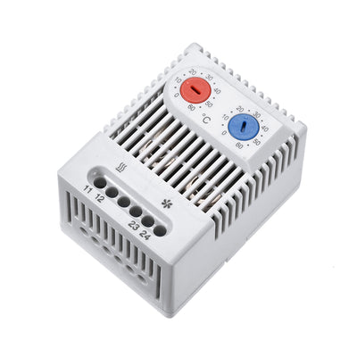 Harfington Uxcell Mechanical Thermostat, 0-60℃ Adjustable Compact N.C+N.O Temperature Controller Switch