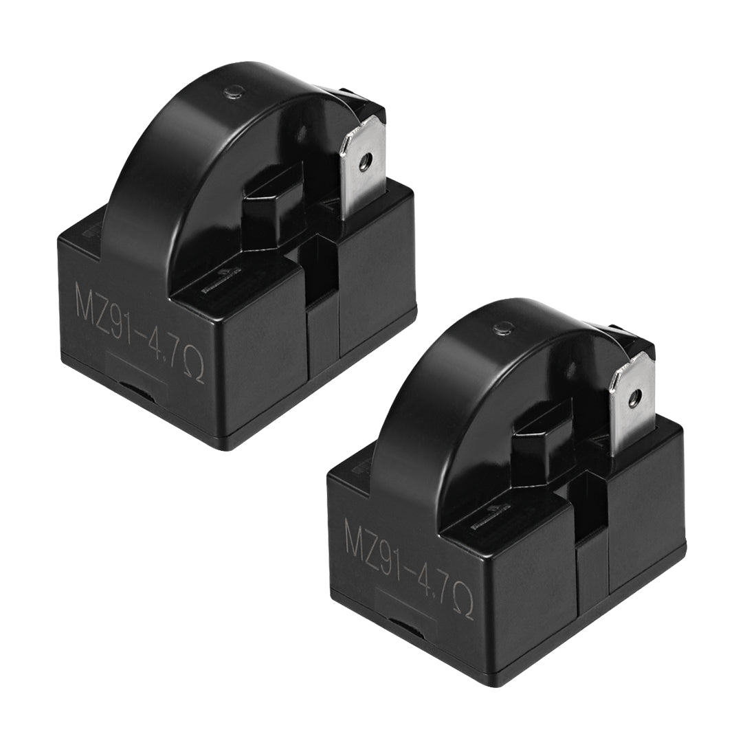 uxcell Uxcell 2 Pcs 4.7 Ohm 1 Pin Refrigerator  Starter Relay Black