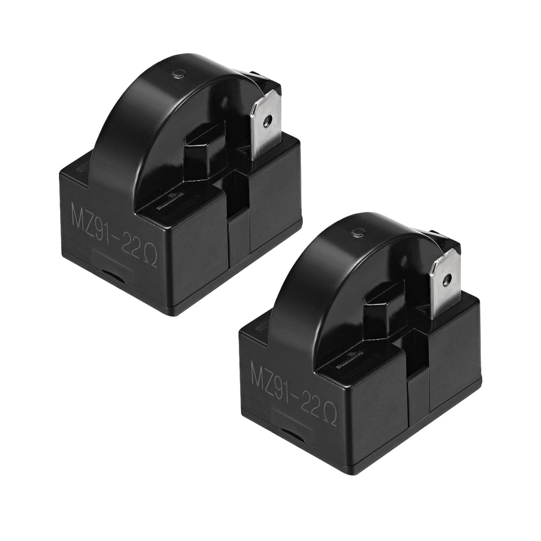 uxcell Uxcell 2 Pcs 22 Ohm 1 Pin Refrigerator  Starter Relay Black