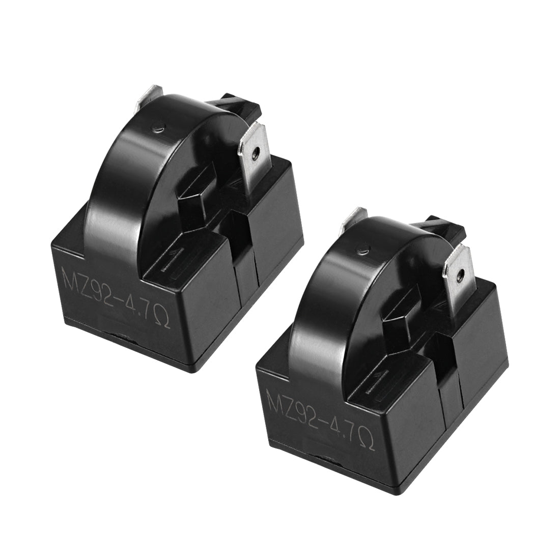 uxcell Uxcell 2 Pcs 4.7 Ohm 2 Pin Refrigerator  Starter Relay Black