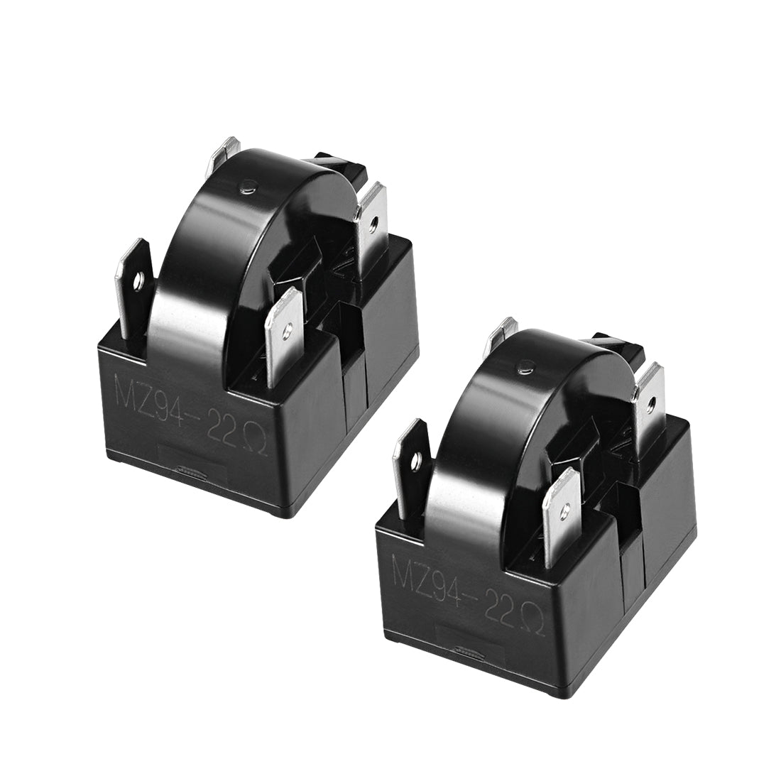 uxcell Uxcell 2 Pcs 22 Ohm 4 Pin Refrigerator  Starter Relay Black