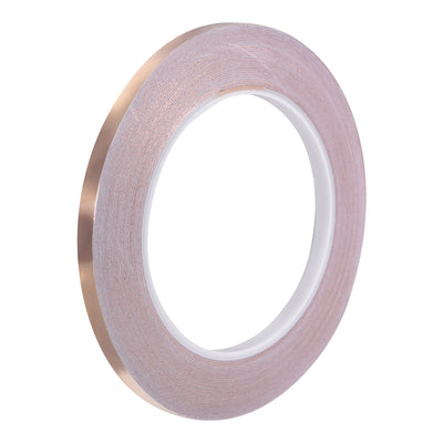 Harfington Uxcell Single-sided Conductive Tape Copper Foil Tape 8mm x 50m(164ft) for EMI Shielding, Stained Glass, Electrical Repairs