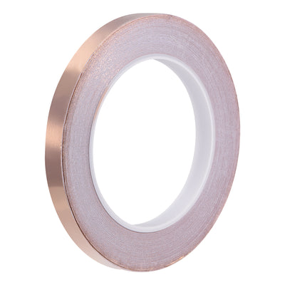 Harfington Uxcell Single-sided Conductive Tape Copper Foil Tape 10mm x 30m(98ft) for EMI Shielding, Stained Glass, Electrical Repairs