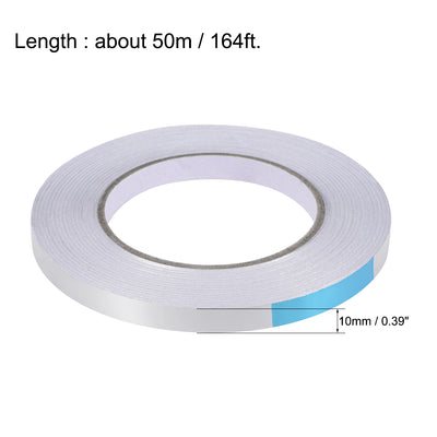 Harfington Uxcell Heat Resistant Tape - High Temperature Heat Transfer Tape Aluminum Foil Adhesive Tape 10mm x 50m(164ft)