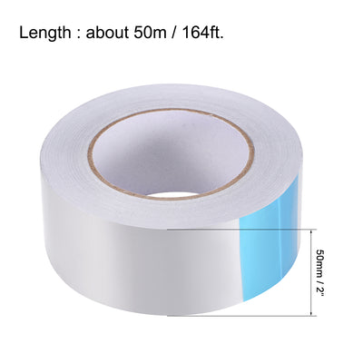 Harfington Uxcell Heat Resistant Tape - High Temperature Heat Transfer Tape Aluminum Foil Adhesive Tape 50mm x 50m(164ft)