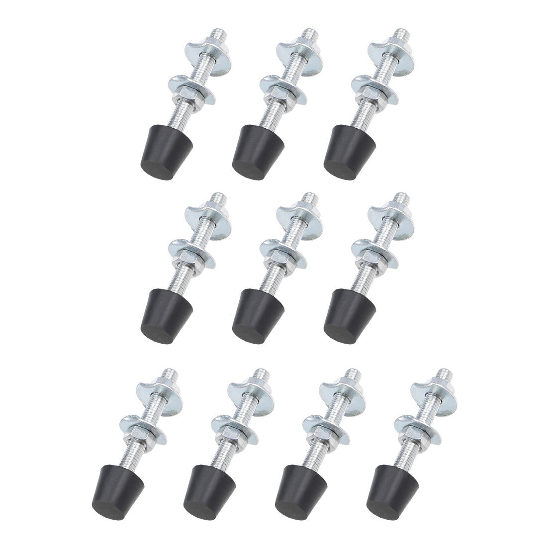 uxcell Uxcell M5x47mm Carbon Steel Toggle Clamp Screw Assembly with Rounded Spindle Tip 10pcs