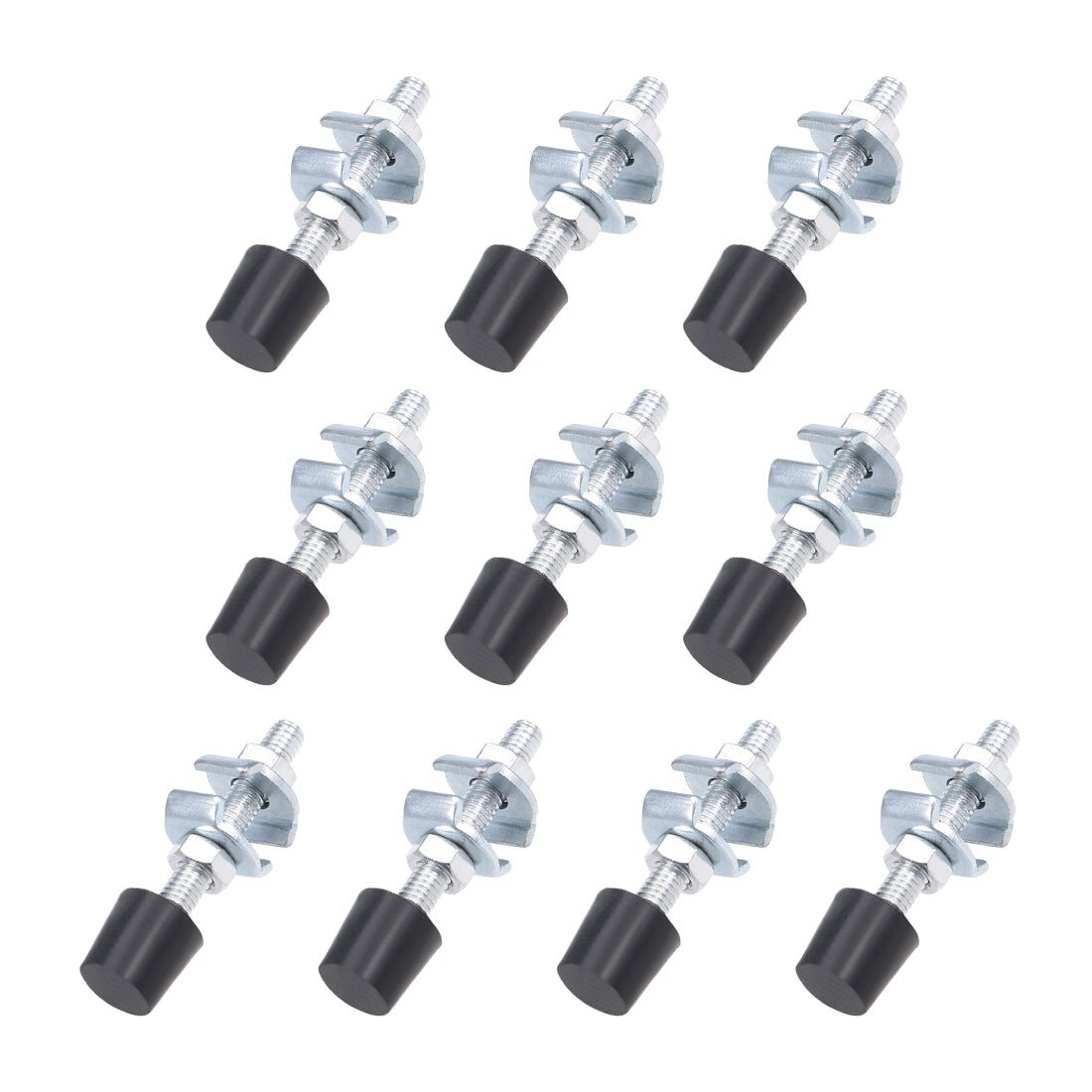 uxcell Uxcell M6x54mm Carbon Steel Toggle Clamp Screw Assembly with Rounded Spindle Tip 10pcs