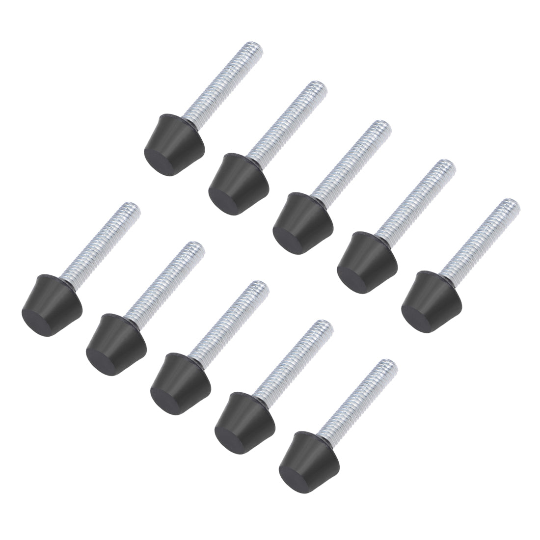 uxcell Uxcell Toggle Clamp Foot Rubber Head Carbon Steel M4x25mm 10pcs