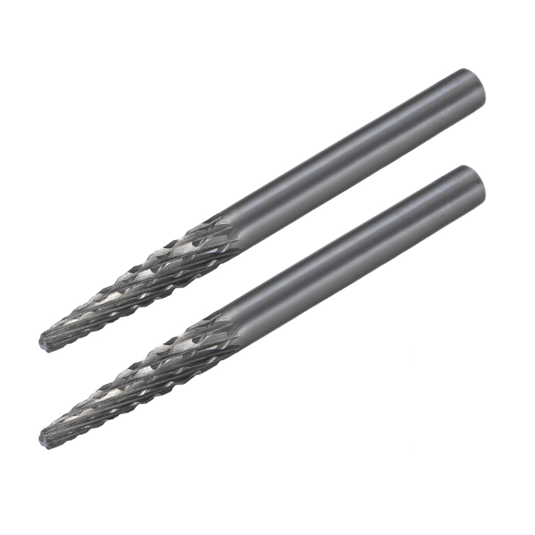 uxcell Uxcell Double Cut Rotary Burrs Files Cone Shape with 1/8" Shank and 1/8" Head Size 2pcs