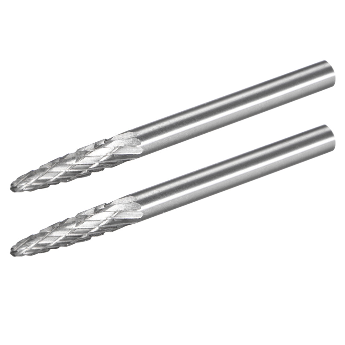 uxcell Uxcell Double Cut Rotary Burrs Files Cone Shape 1/8" Shank Diameter 1/8" Head Size 2pcs