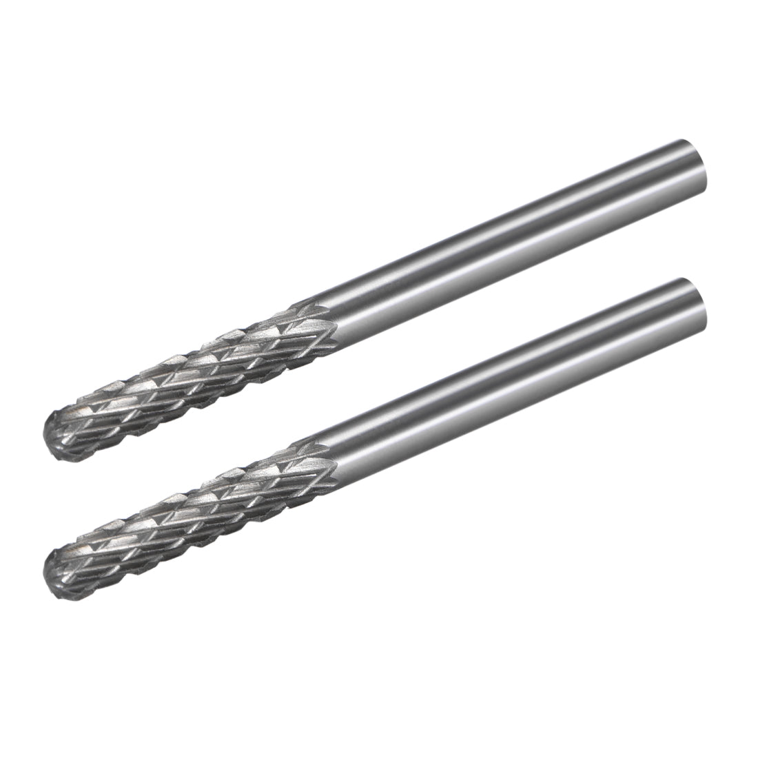 uxcell Uxcell Double Cut Rotary Burrs File Cylinder Shape 1/8" Shank Dia 1/8" Head Size 2pcs