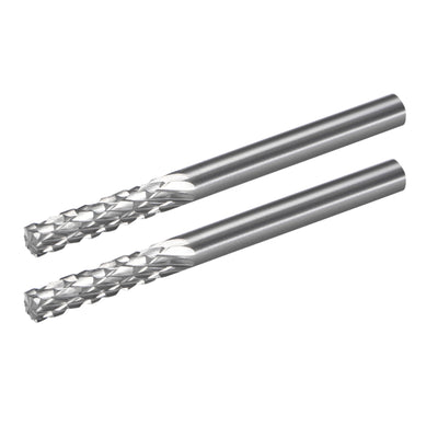 Harfington Uxcell Double Cut Rotary Burrs File Cylinder Shape w 1/8" Shank and 1/8" Head Size 2pcs