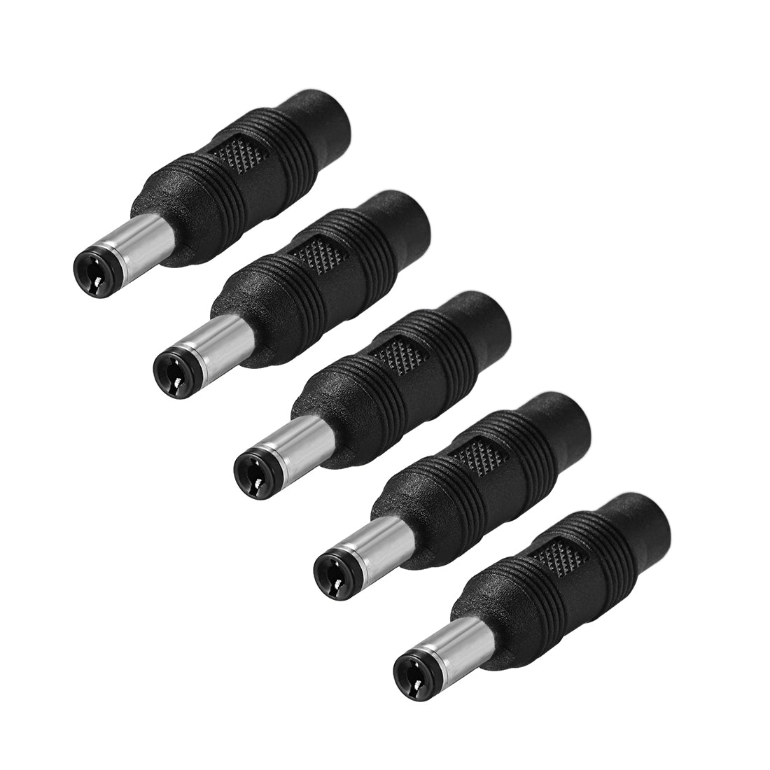 uxcell Uxcell DC Power Converter 5.5mm x 2.1mm Male to 3.5mm x 1.35mm Female Adapter Connector Black 5Pcs