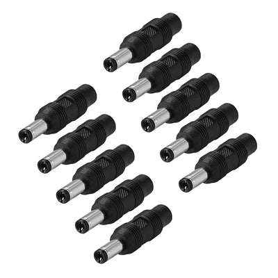 Harfington Uxcell DC Power Converter 5.5mm x 2.1mm Male to 3.5mm x 1.35mm Female Adapter Connector Black 10Pcs