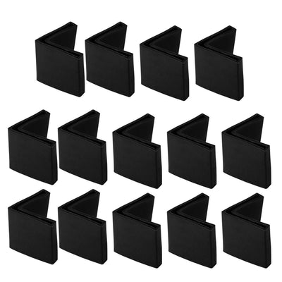 Harfington Uxcell Angle Iron Foot Pad L Shaped PVC Leg Cap End Cover Glider Floor Protector 14 Pcs