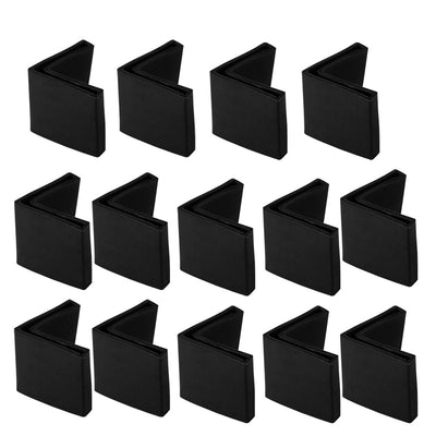 Harfington Uxcell Angle Iron Foot Pad L Shaped PVC Leg Cap End Cover Glider Floor Protector 14 Pcs