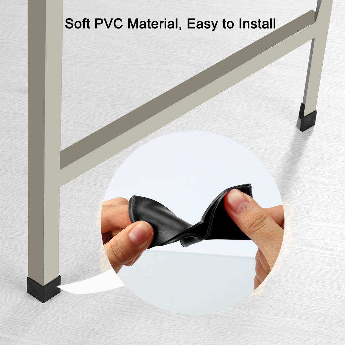 uxcell Uxcell Angle Iron Foot Pad L Shaped PVC Leg Cap Shelf Metal Feet Floor Protector 16 Pcs