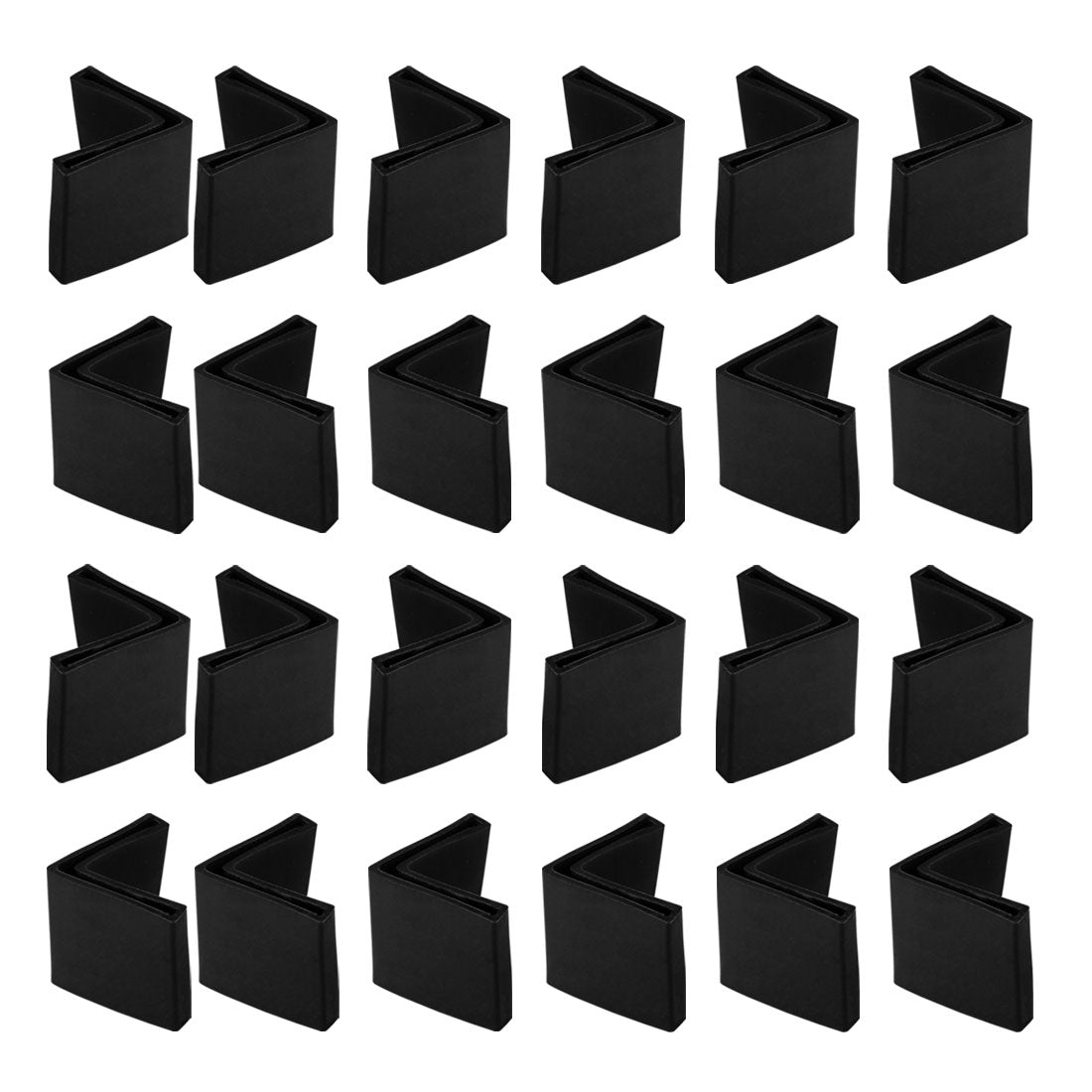 uxcell Uxcell Angle Iron Foot Pad L Shaped PVC Leg Cap End Cover Glider Floor Protector 24 Pcs