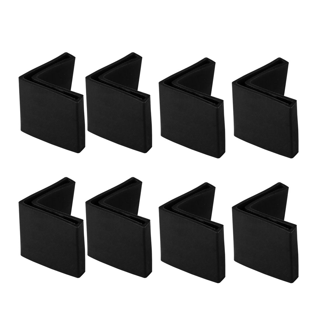 uxcell Uxcell Angle Iron Foot Pads L Shaped PVC Leg Cap End Cover Glider Floor Protector 8 Pcs