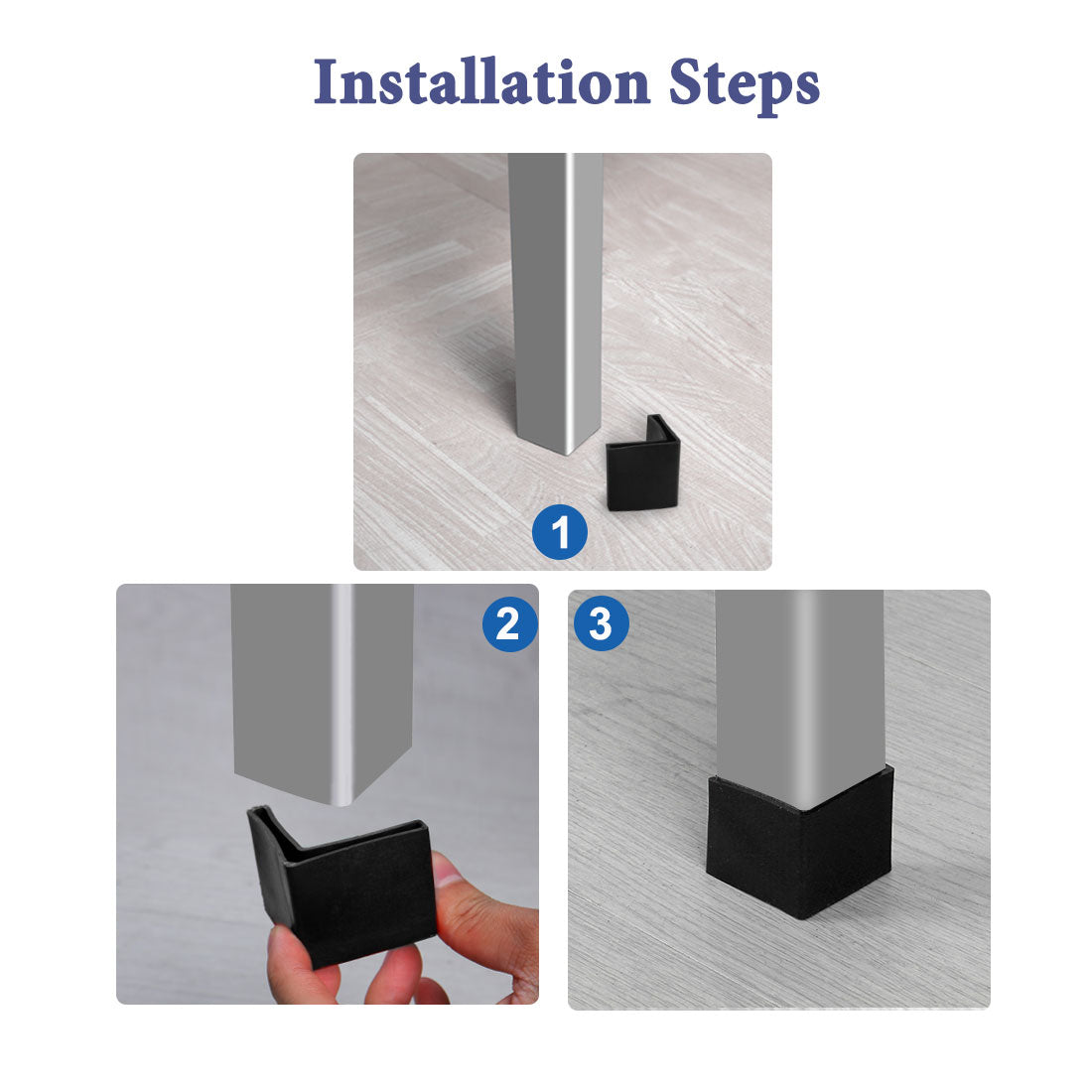 uxcell Uxcell Angle Iron Foot Pad L Shaped Plastic Leg Cap Cover Shelf Floor Protector 8 Pcs