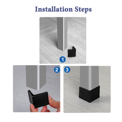 Harfington Uxcell Angle Iron Foot Pad L Shaped Plastic Leg Cap Cover Shelf Floor Protector 8 Pcs