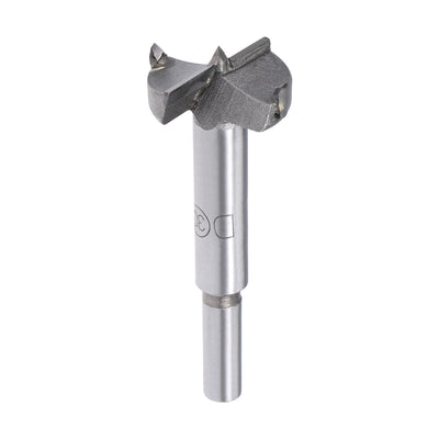Harfington Uxcell Forstner Wood Boring Drill Bits 30mm Dia. Hole Saw Carbide Tip 8mm Round Shank Cutting for Hinge Plywood MDF CNC Tool