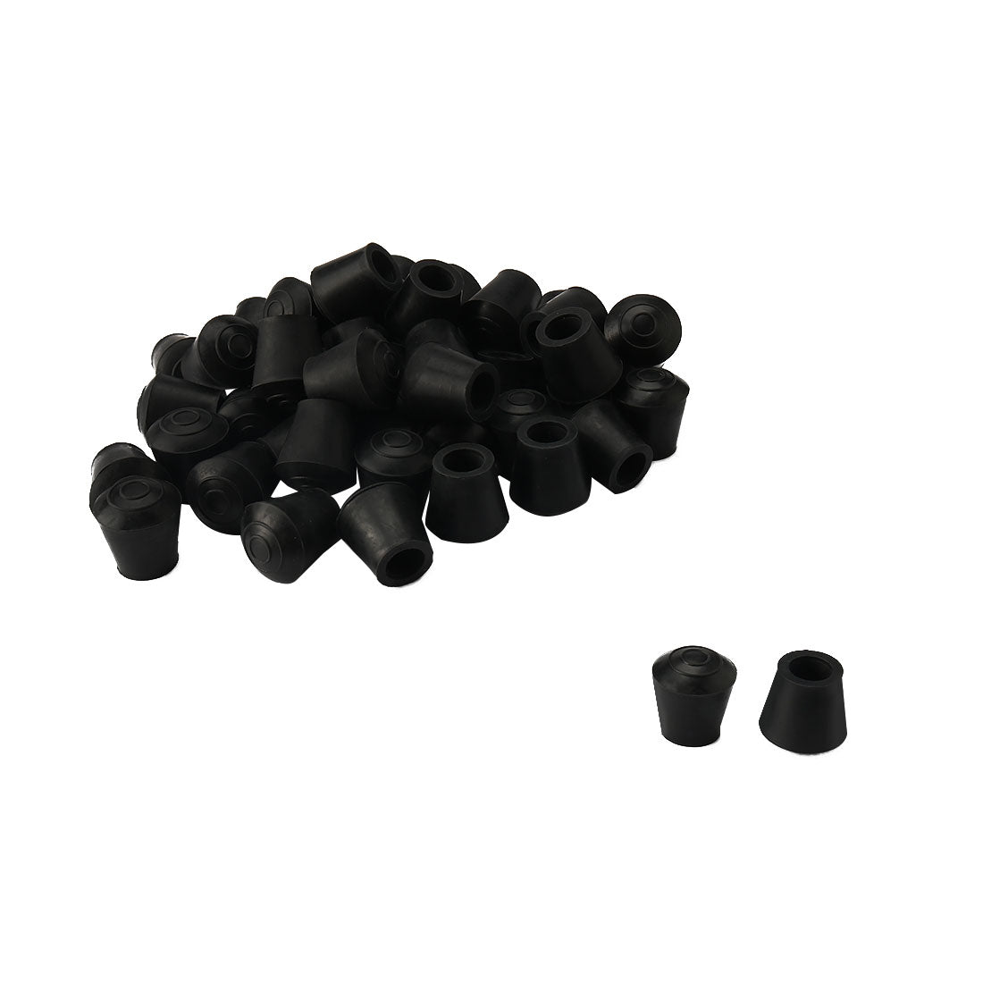 uxcell Uxcell Rubber Leg Cap Tip Cup Feet Cover 10mm 3/8" Inner Dia 34pcs for Furniture Chair