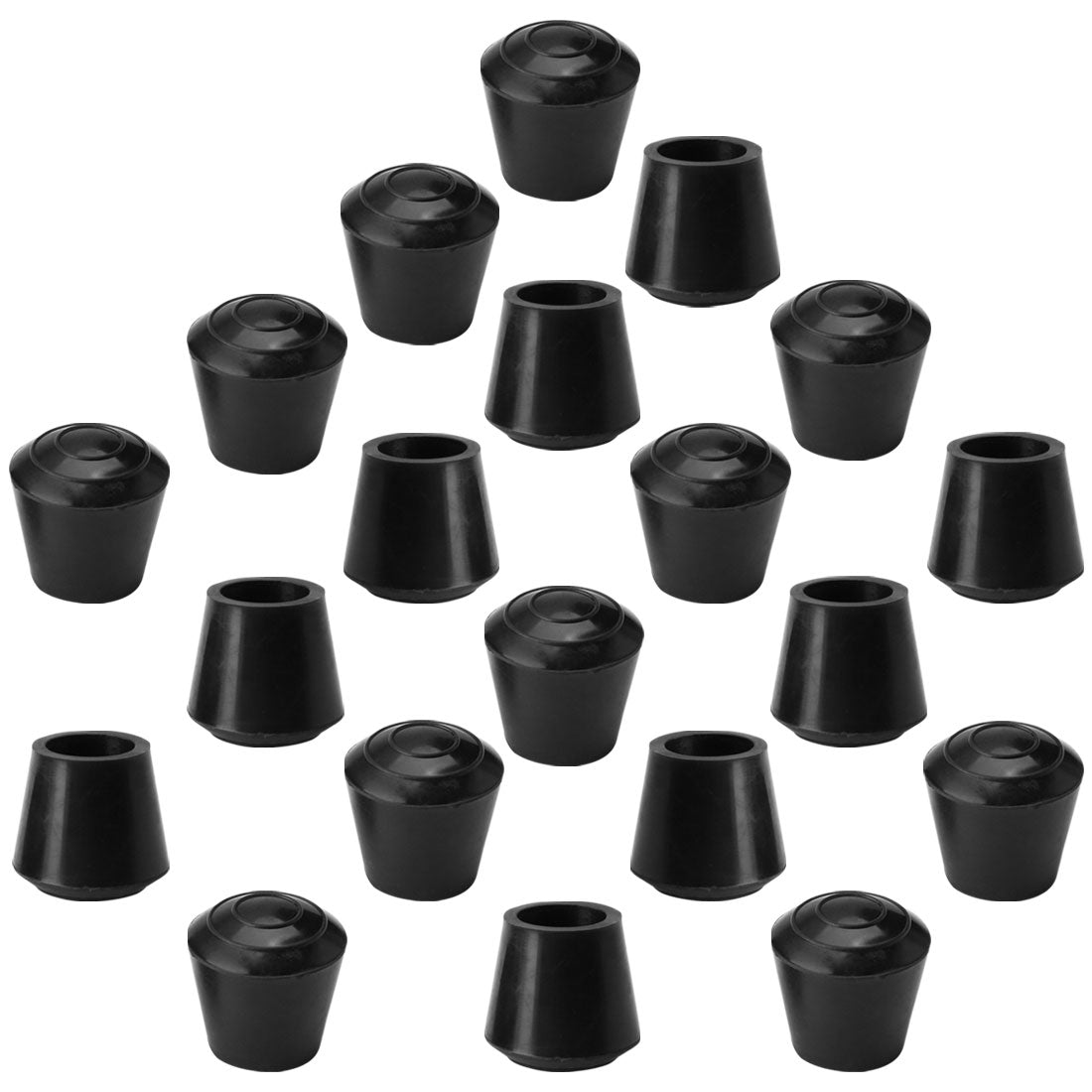 uxcell Uxcell Rubber Leg Cap Tip Cup Feet Cover 13mm Inner Dia 20pcs for Furniture Table