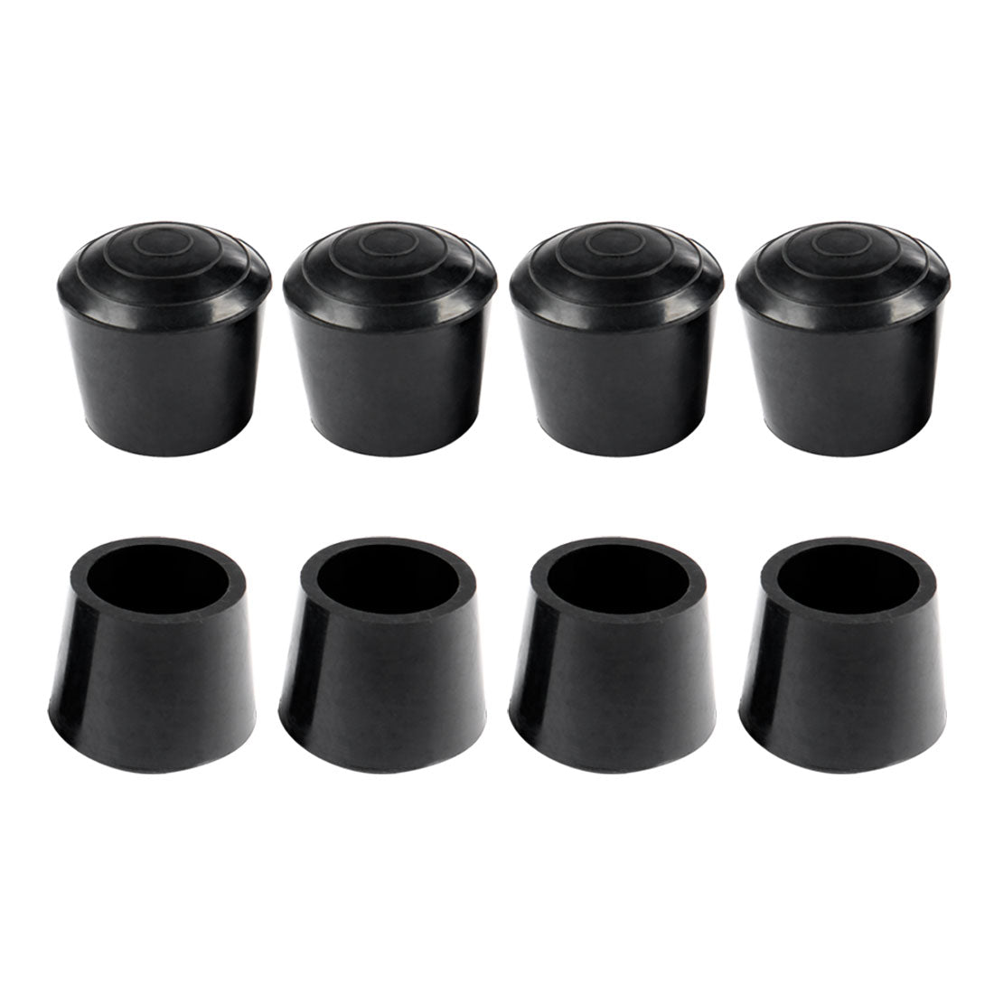uxcell Uxcell Rubber Leg Cap Tip Cup Feet Cover 30mm 1 1/8" Inner Dia 8pcs for Furniture Desk