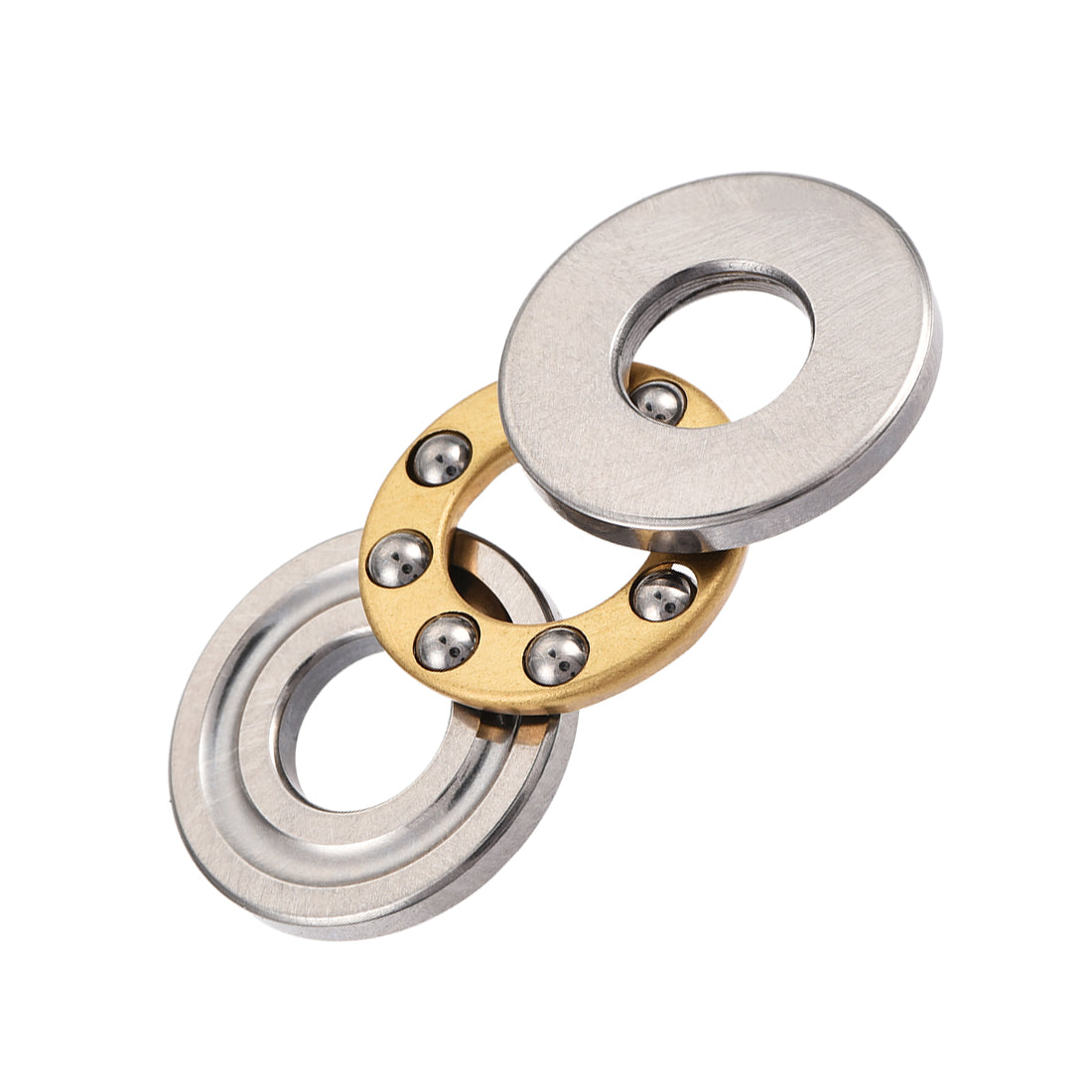 uxcell Uxcell Thrust Ball Bearings Chrome Steel One-Way Rolling Direction Brass Cage