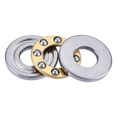 Harfington Uxcell Thrust Ball Bearings Chrome Steel One-Way Rolling Direction Brass Cage