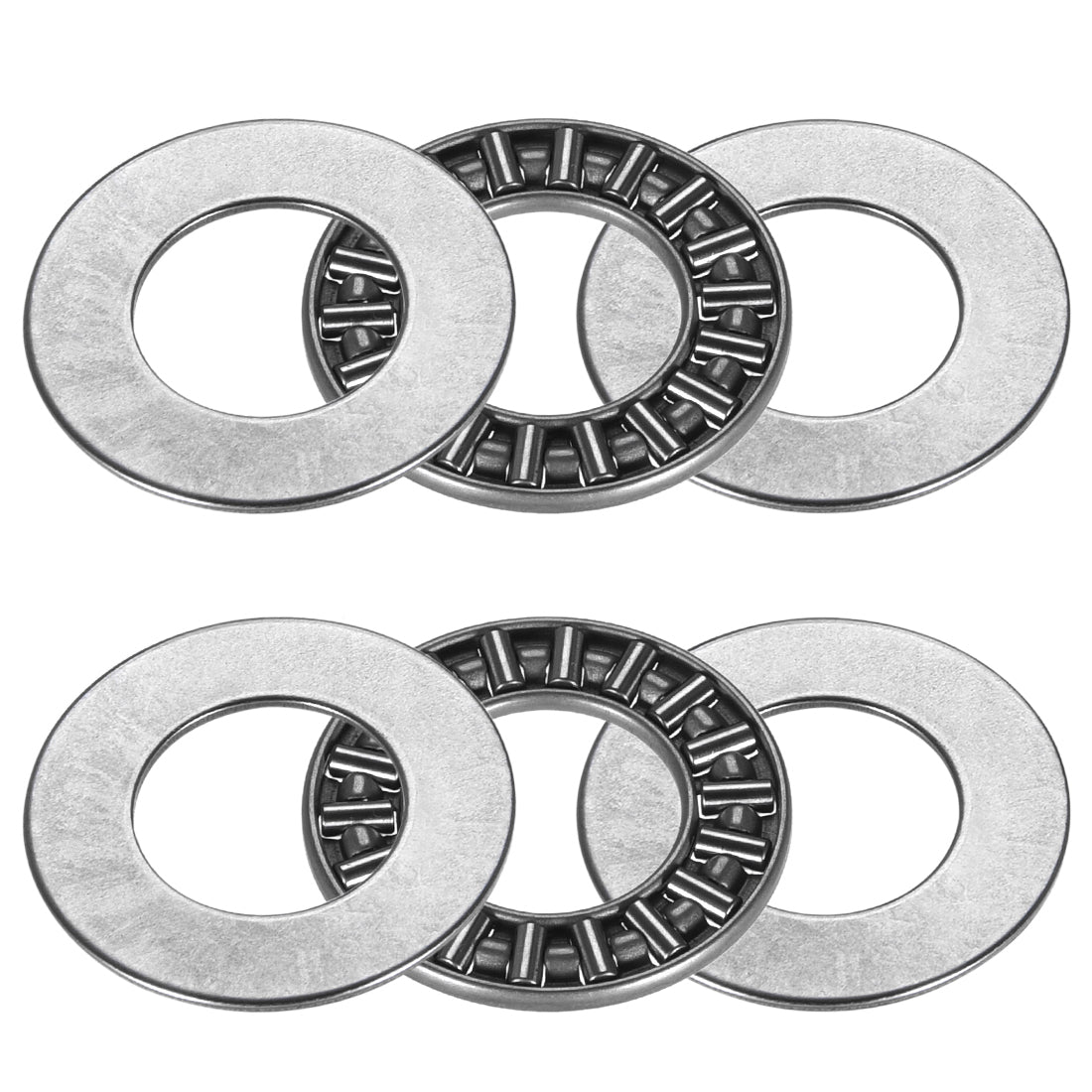 uxcell Uxcell Needle Roller Thrust Bearings with 2 Washers Chrome Steel Bearing